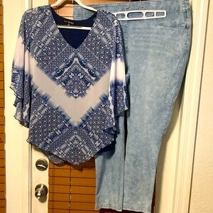 Sara Michelle Top & Slim Factor By Investments Ankle Plus Bundle